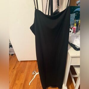 NWT black h & m polyester midi kind of flowy dress